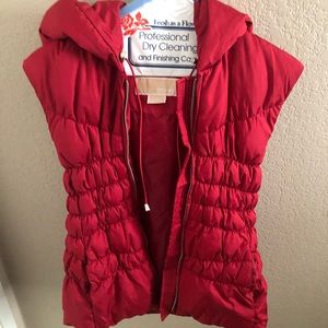 Micheal Kors Red Puffer Vest